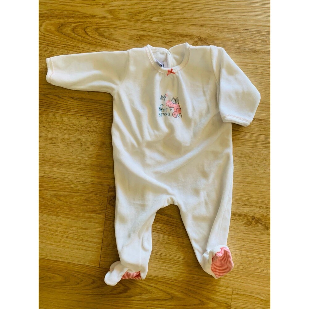 Velvet Pajama footie PETIT BATEAU like new 6M